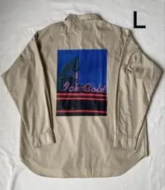 【美品】長袖シャツ Ｌ　プリントシャツ