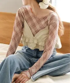 kastane バイアスチェックプルオーバーのサムネイル