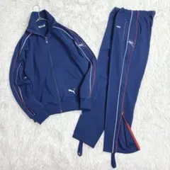 ✨極美品✨80s PUMA プーマ　プージャ　ジャージ上下　セットアップ　紺　L
