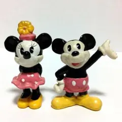 ディズニー ミッキーマウス ミニーマウス フィギュア レトロ 2体セット