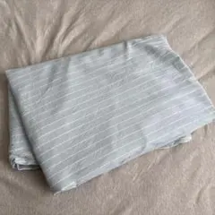 無印良品 ブルー ストライプ 掛け布団カバー シングルサイズ