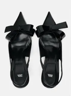 36 ZARA リボンミュール　新品未使用