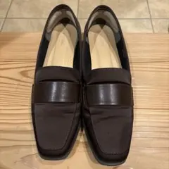 COMME CA ISM　サテンローファー　ブラウン24.5
