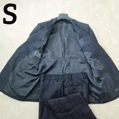 【未使用級】ヒルトン×ニッケ　高級スーツ　ネイビー　チェック　上質素材　結婚式のサムネイル