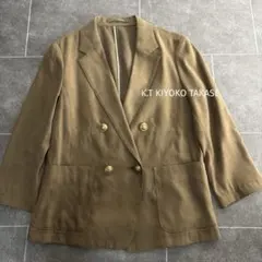 K.T KIYOKO TAKASE キヨコタカセ　スエード調　ダブルジャケット
