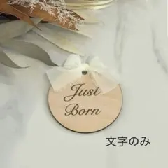 【新品】木製 レターバナー "just born" ニューボーンフォト 撮影小物