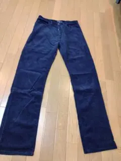 【極美品】90s ラルフローレン コーデュロイパンツ W33 紺 細畝 希少
