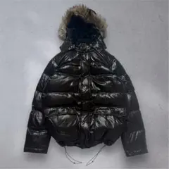 y2k 00s old uniqlo fur down jacket 光沢ダウン