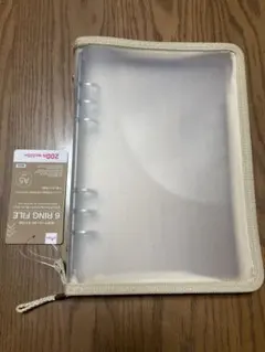 【値下げ】6 リングファイル　ダイソー　ベージュ　6穴　A5 DAISO 6穴