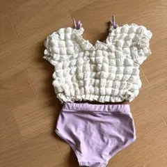 ベビー水着 95 くすみピンク　せパレート　ポコポコ素材