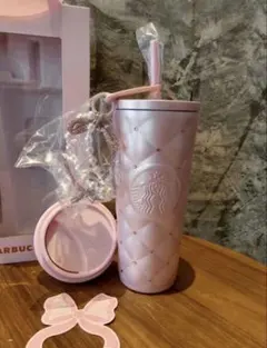 中国スターバックス　ステンレスタンブラー　ラインストーン　バレンタイン
