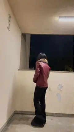 レザージャケット　赤　ファー付き取り外し可