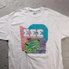 PORT&COMPANY 白Tシャツ ラジカセ　カラフル