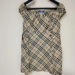 美品】バーバリーブルーレーベル ノバチェック ノースリーブ バック