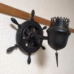 舵輪デザイン 壁掛け鏡 温度計付き - メルカリ