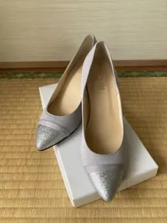 AIMER 結婚式用 ラメ入りパンプス