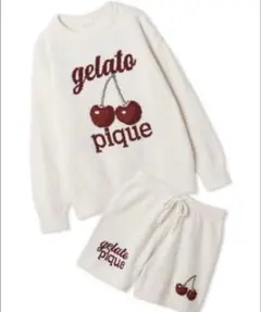 ジェラートピケ　べビモコチェリージャガードプルオーバー&ショートパンツセット