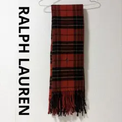 RALPH LAUREN タータンチェック柄 ストール　マフラー　赤