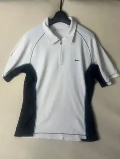 Nike Golf DRI-FIT ポロシャツ ホワイト/ネイビー (L)