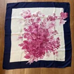 NINA RICCI スカーフ　花柄　シルク100%