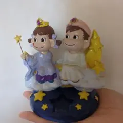 希少　レア　FUJIYAペコちゃん ポコちゃん 七夕 置物 陶器のサムネイル