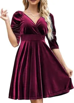 Dresstell(ドレステル) ワンピース レディース 七分袖 カシュクールS