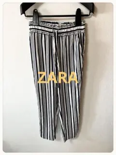 ☘️P1☘ZARA ネイビー ストライプ カジュアルパンツ XS