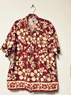 Quiksilver アロハシャツ レッド ハイビスカス柄 男性Mサイズのサムネイル