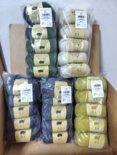 ブリティッシュウール並太　まとめ売り　元廣