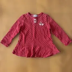 ミキハウス mikihouse 赤 ドット柄
