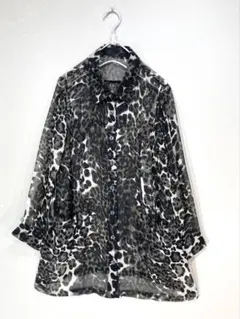 193 SPIGA 上質 薄手 シルク ロング シャツ ブラウス サイズ M-Lのサムネイル