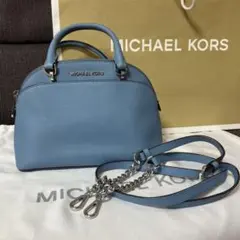 MICHAEL KORS ライトブルー ショルダーバッグ