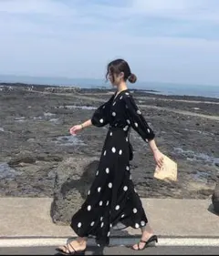 swalesashia329 [送料無料]大人気　かわいい  水玉 ワンピース