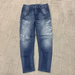 ダメージ加工 ライトブルーデニムパンツ