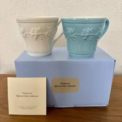 【新品未使用】ウェッジウッド　ペアマグカップ　アイボリー&ブルー