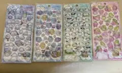 ダイヤモンドポップシール シマエナガ 小鳥　4枚セット