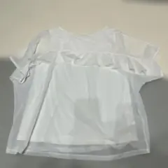 index 胸元フリル半袖ブラウス