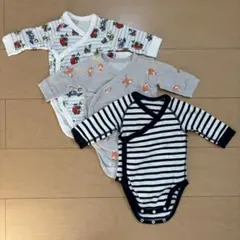 ⭐️さくら さま⭐️ユニクロ 長袖ボディスーツ 60サイズ 肌着 前開き まとめ売り