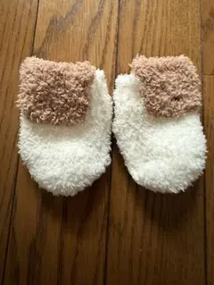 ジェラートピケ　ベビモコベアジャガードソックス