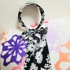 ボタニカル柄（花柄）リボン付き ヘアバンド