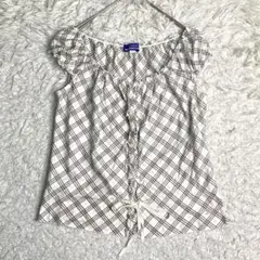 美品 バーバリー ブルーレーベル フレンチスリーブ ノバチェック