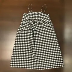 【120】GU ノースリーブチェックワンピース