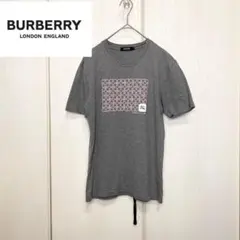 【美品】 Burberry BLACK LABEL プリントTee グレー