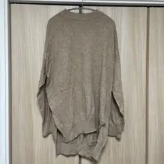 KBF/美品 ベージュニット ワンサイズ
