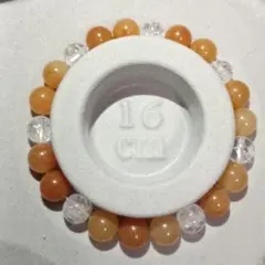 レッドアベンチュリン×クラック水晶天然石ブレスレット