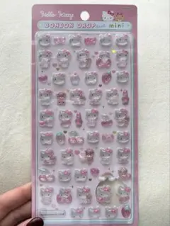 正規品　ボンボンドロップシールミニ　ハローキティピンク