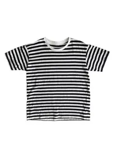 ワークマン　レディースTシャツ　白黒ボーダー　LLのサムネイル