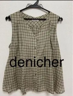 デニシェ　タンクトップ　ノースリーブ　ブラウス　カットソー　トップス　シャツ