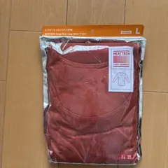 新品未使用未開封＊ヒートテックUネックT(八分袖)＊L＊オレンジ＊ユニクロ