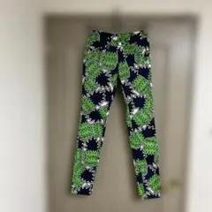 PEARLY GATES パイナップル柄 レディースパンツ スリムフィット 0